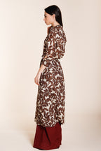 Nicole Dress Kleid Damen aus Baumwollmusselin Ramage-Druck