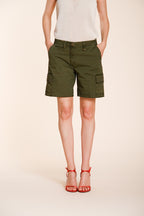 Chile bermuda cargo femme en twill léger stretch slim fit