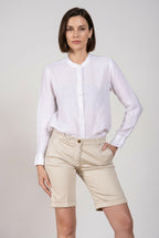 New York bermuda chino donna in raso stretch slim fit