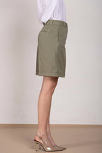 Brigitte women's chino bermuda in slub cotton and linen relaxed fit