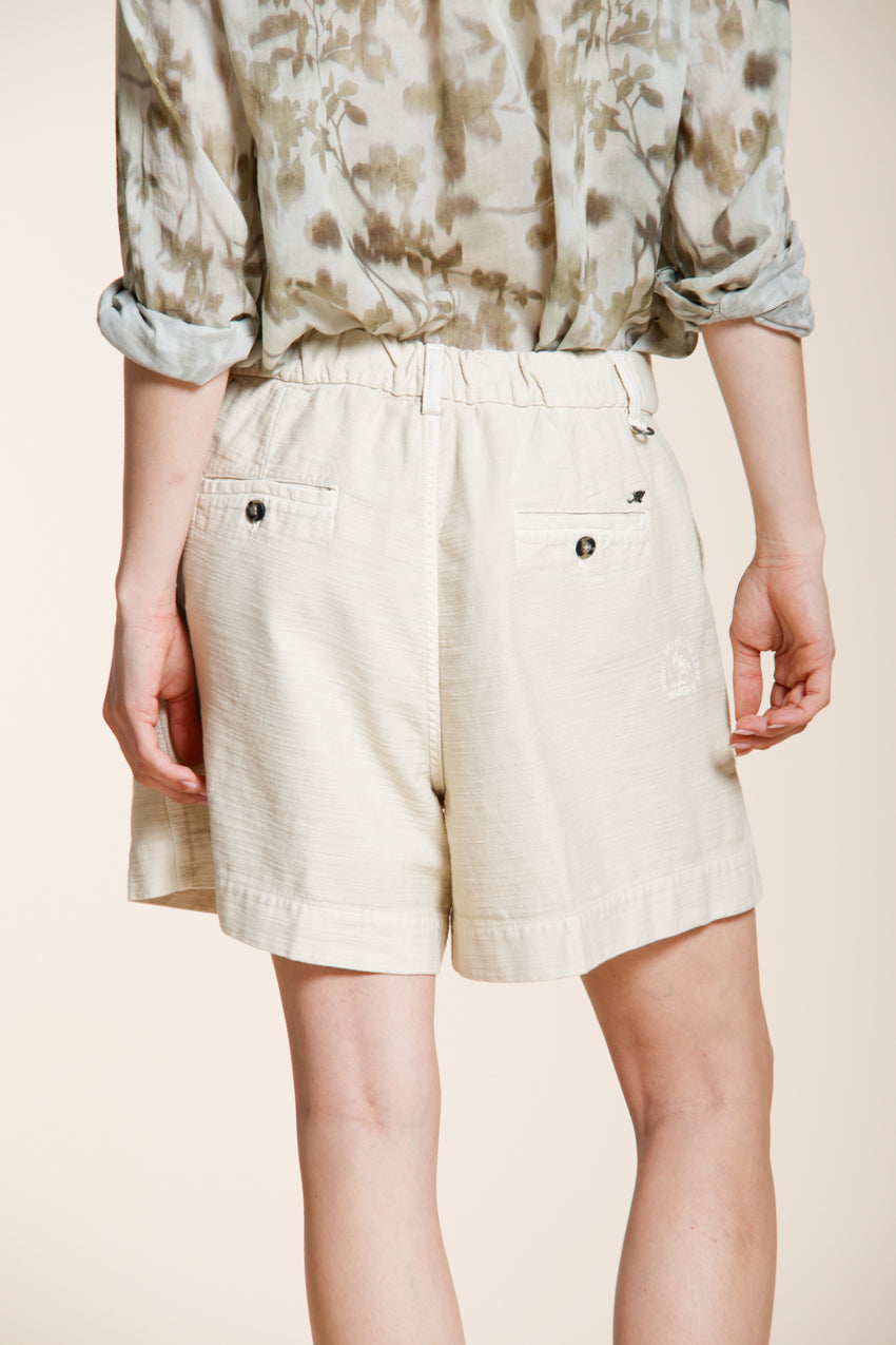 Dallas women's cargo bermuda in slub cotton relaxed fit