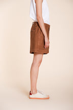 Dallas women's cargo bermuda in slub cotton relaxed fit