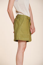 Dallas Bermuda Cargo Dame aus Satin relaxed fit