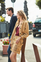 Baltimora bermuda cargo femme en panama flammé relaxed fit