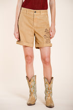 Baltimora bermuda cargo femme en panama flammé relaxed fit