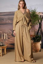 Lauren Damenbluse mit langen Ärmeln aus Popeline