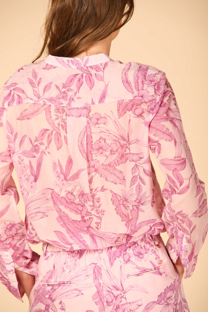 Image 4 de chemise femme modèle Delhi à motif floral en couleur lilas de Mason's