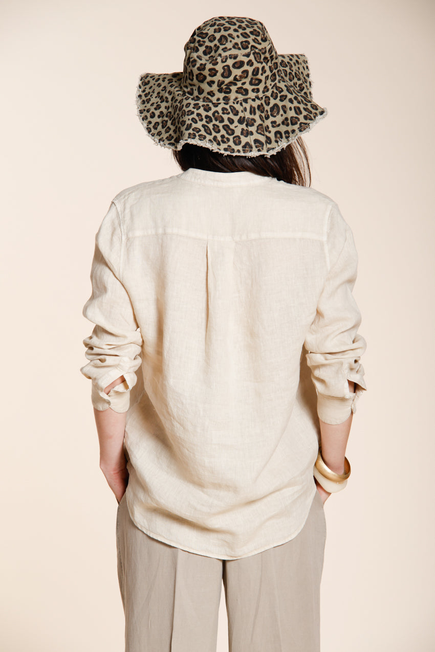 Delhi chemise femme à manches longues en toile de lin