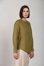 Delhi chemise femme à manches longues en toile de lin