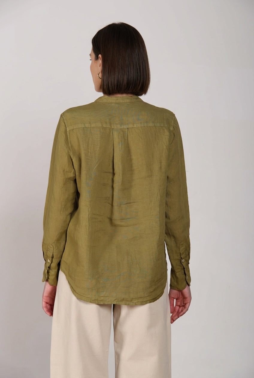 Delhi women's shirt long-sleeved in linen canvas