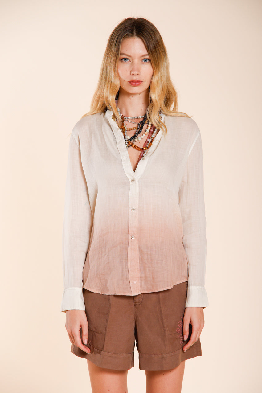 Delhi women's shirt long-sleeved in ramie