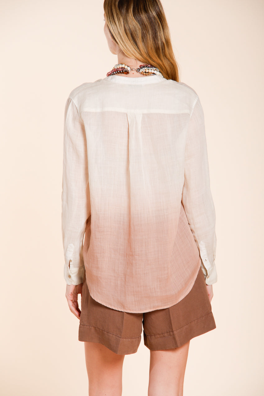 Delhi women's shirt long-sleeved in ramie