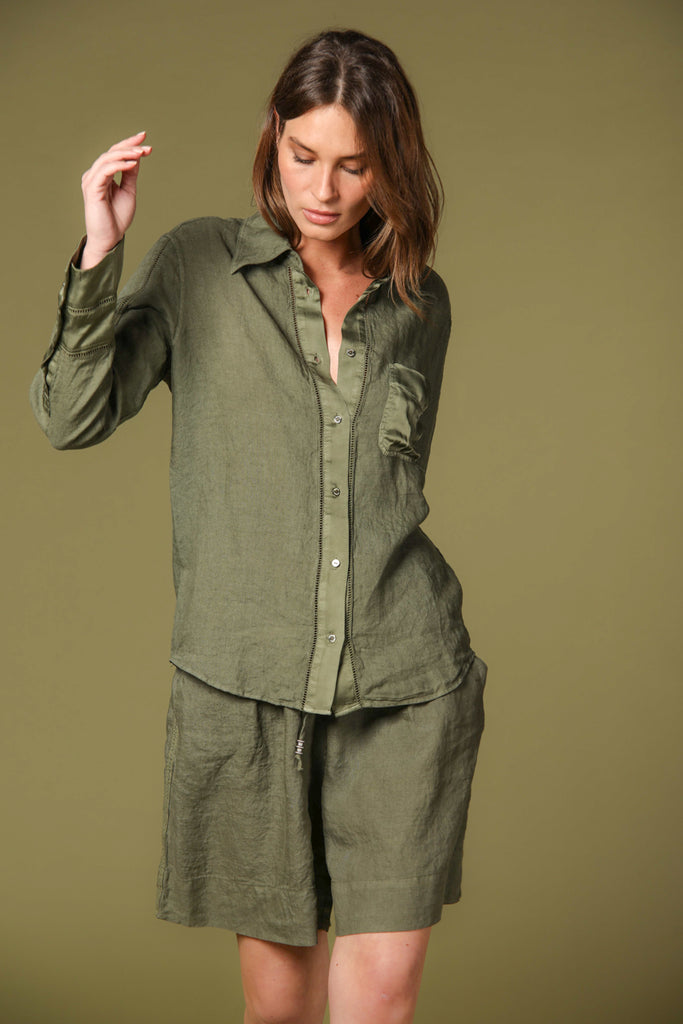 Image 4 de chemise femme modèle Nicole en vert de Mason's