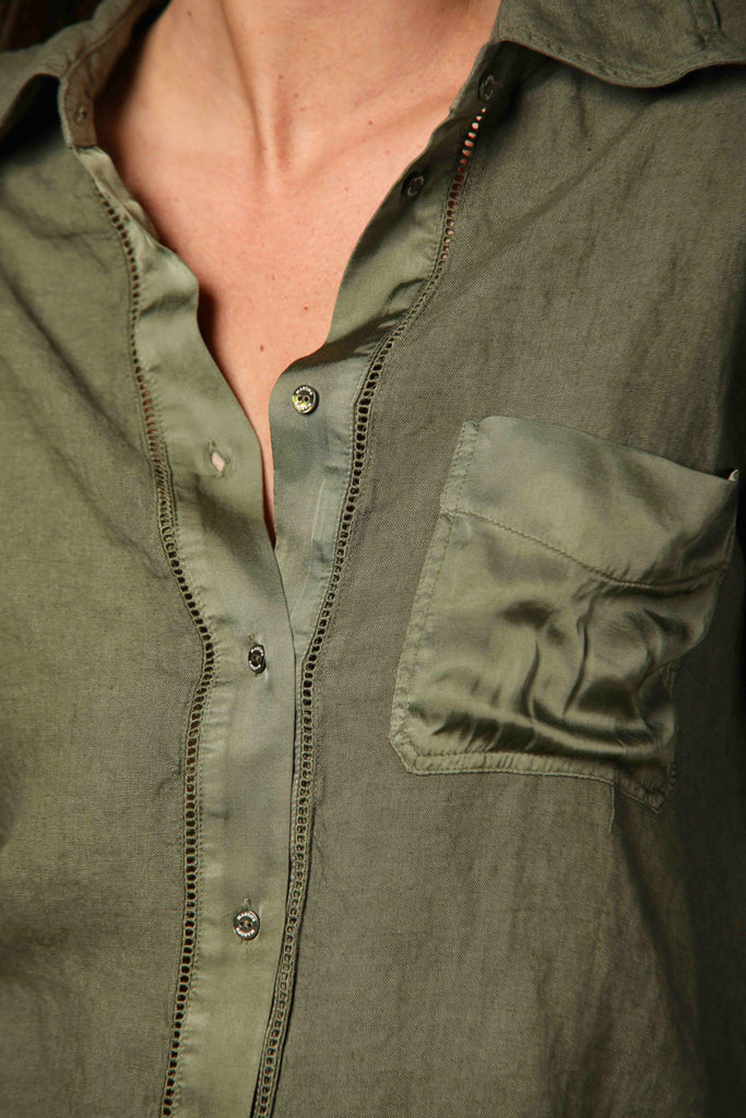 Image 3 de chemise femme modèle Nicole en vert de Mason's