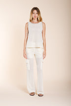 Karina Bluse ärmellos Damen aus Häkelstrick