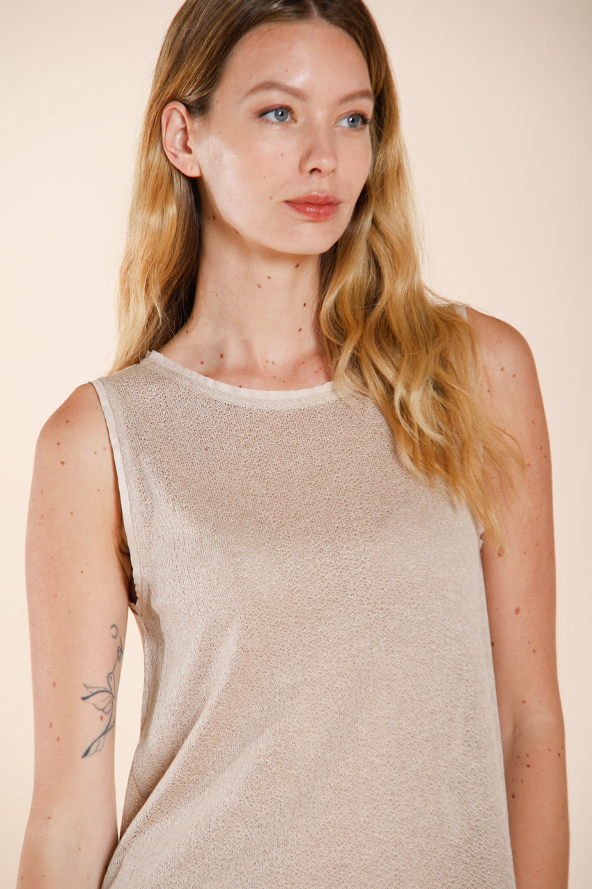 Karina Hemd Damen ärmellos aus leichtem Strick
