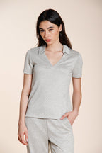 Ada chemise femme manches courtes en tricot lurex