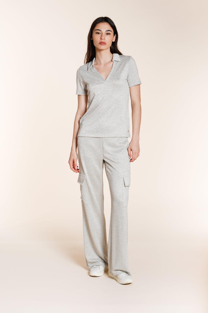 Ada Hemd Damen Kurzarm aus Lurex-Trikot