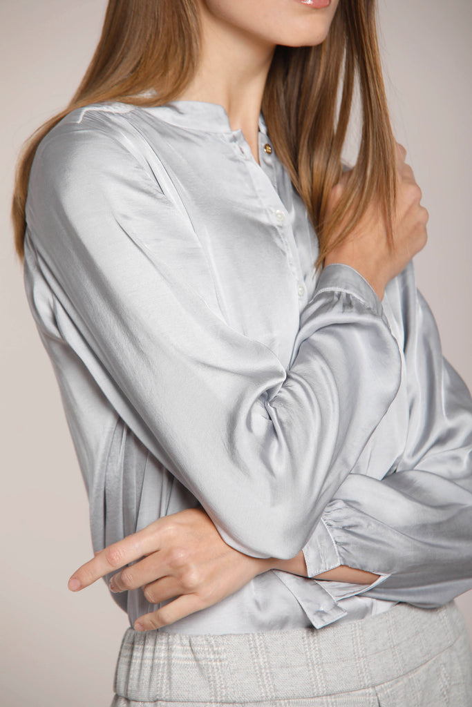 Image 4 de la chemise en viscose femme, gris clair, modèle Margherita Shirt par Mason's