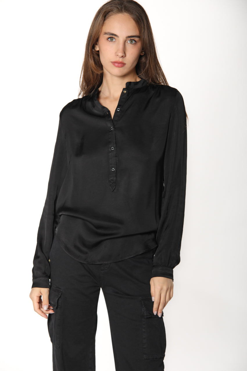 Image 1 de chemise femme en viscose noire modèle Margherita Shirt de Mason's