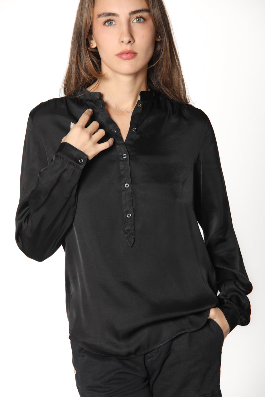 Image 3 de chemise femme en viscose noire modèle Margherita Shirt de Mason's
