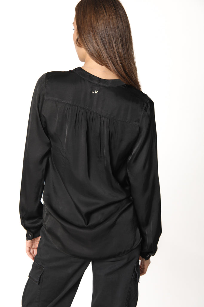 Image 4 de chemise femme en viscose noire modèle Margherita Shirt de Mason's