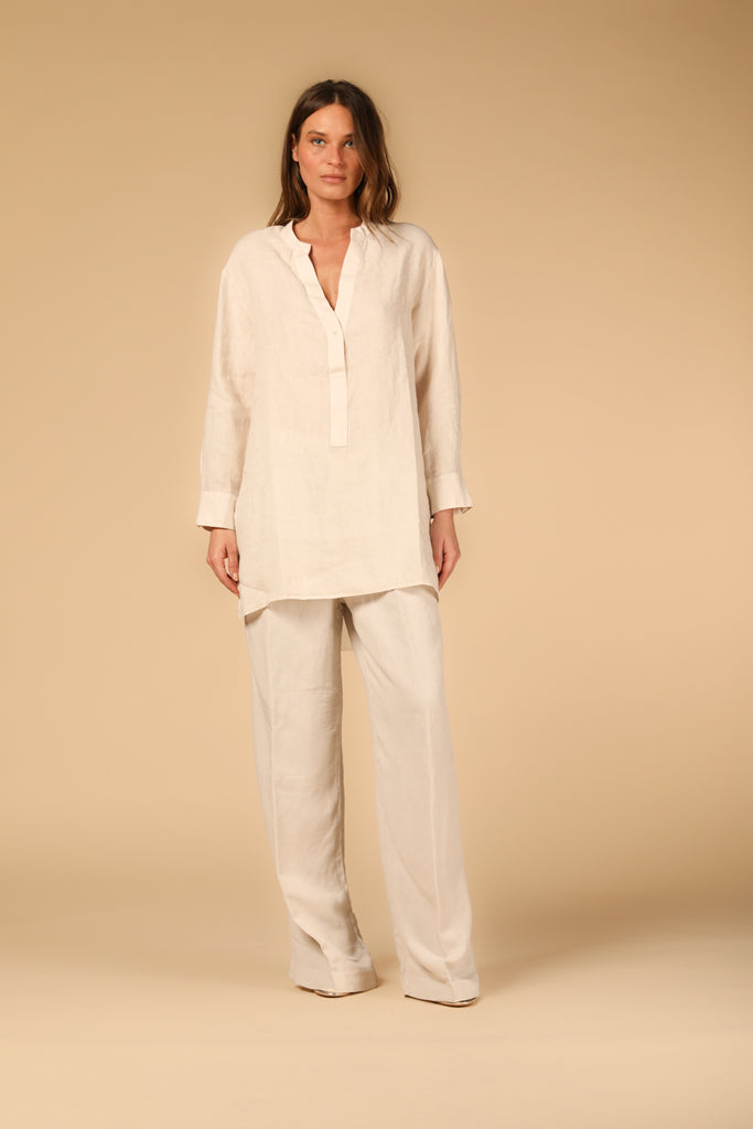 Image 2 de chemise pour femme à manches longues avec col coréen couleur stuc de Mason's