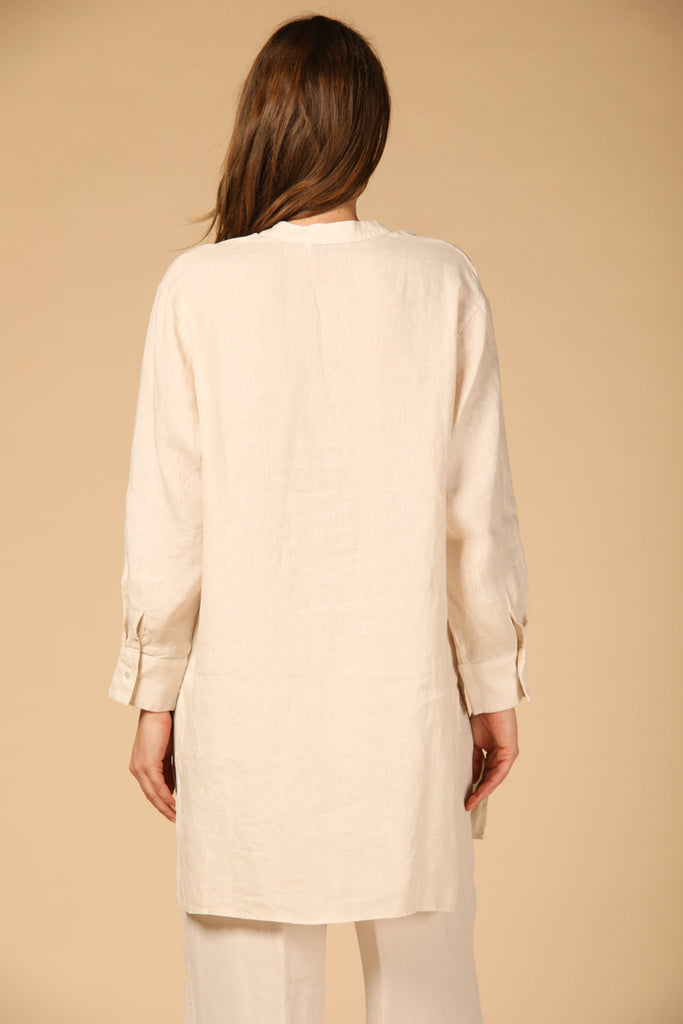 Image 4 de chemise pour femme à manches longues avec col coréen couleur stuc de Mason's