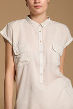 Casta Damenbluse aus Tencel mit kurzen Ärmeln