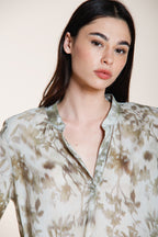 Adele chemise femme manches longues en mousseline de coton motif floral