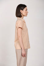 Livia Hemd Damen Kurzarm aus Popeline