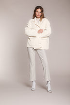 Foto 3 Gilda cappotto corto donna in jersey chicco riso