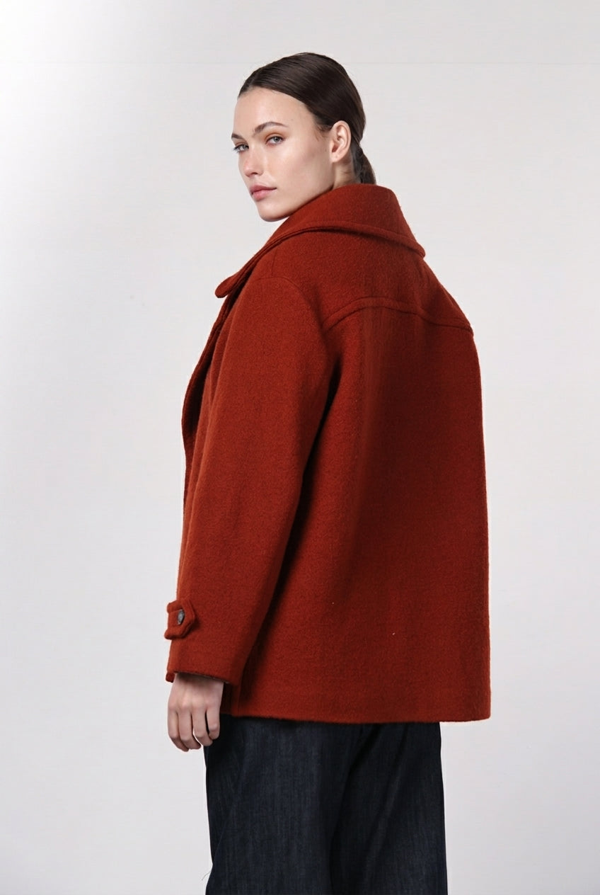 Leonie Damenmantel aus Wollbouclé