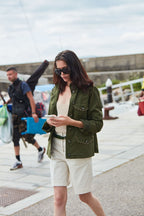 Eva veste femme en twill broderie fleurs