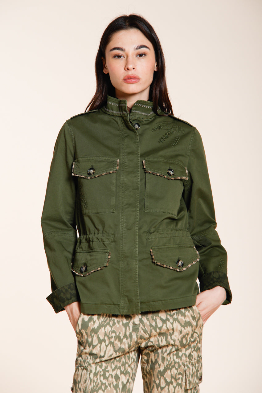 Eva Jacke Damen aus Twill Blumenstickerei