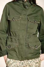 Eva veste femme en twill broderie fleurs