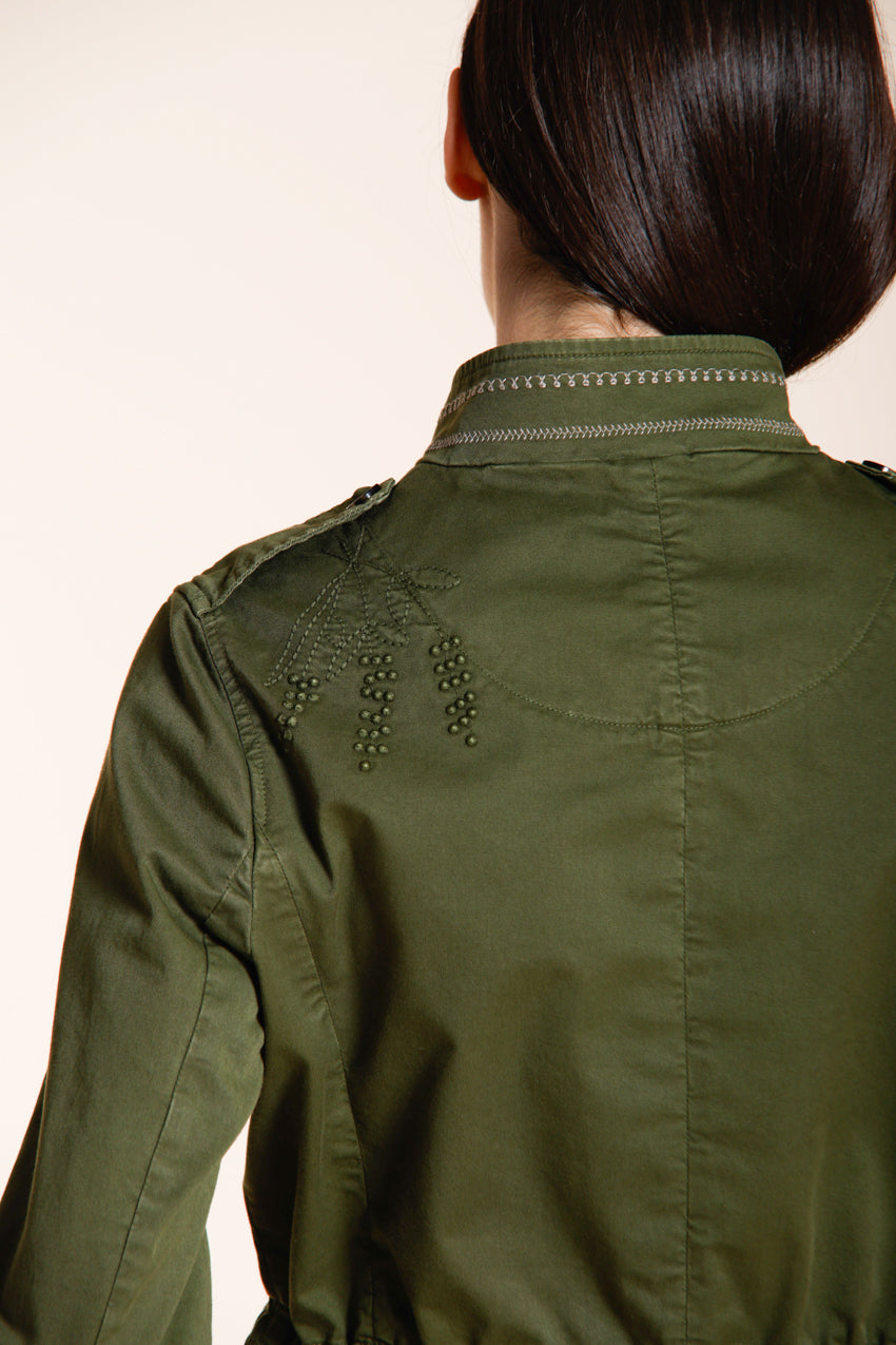Eva Jacke Damen aus Twill Blumenstickerei