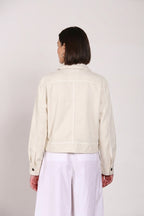 Eva veste femme en twill broderie fleurs