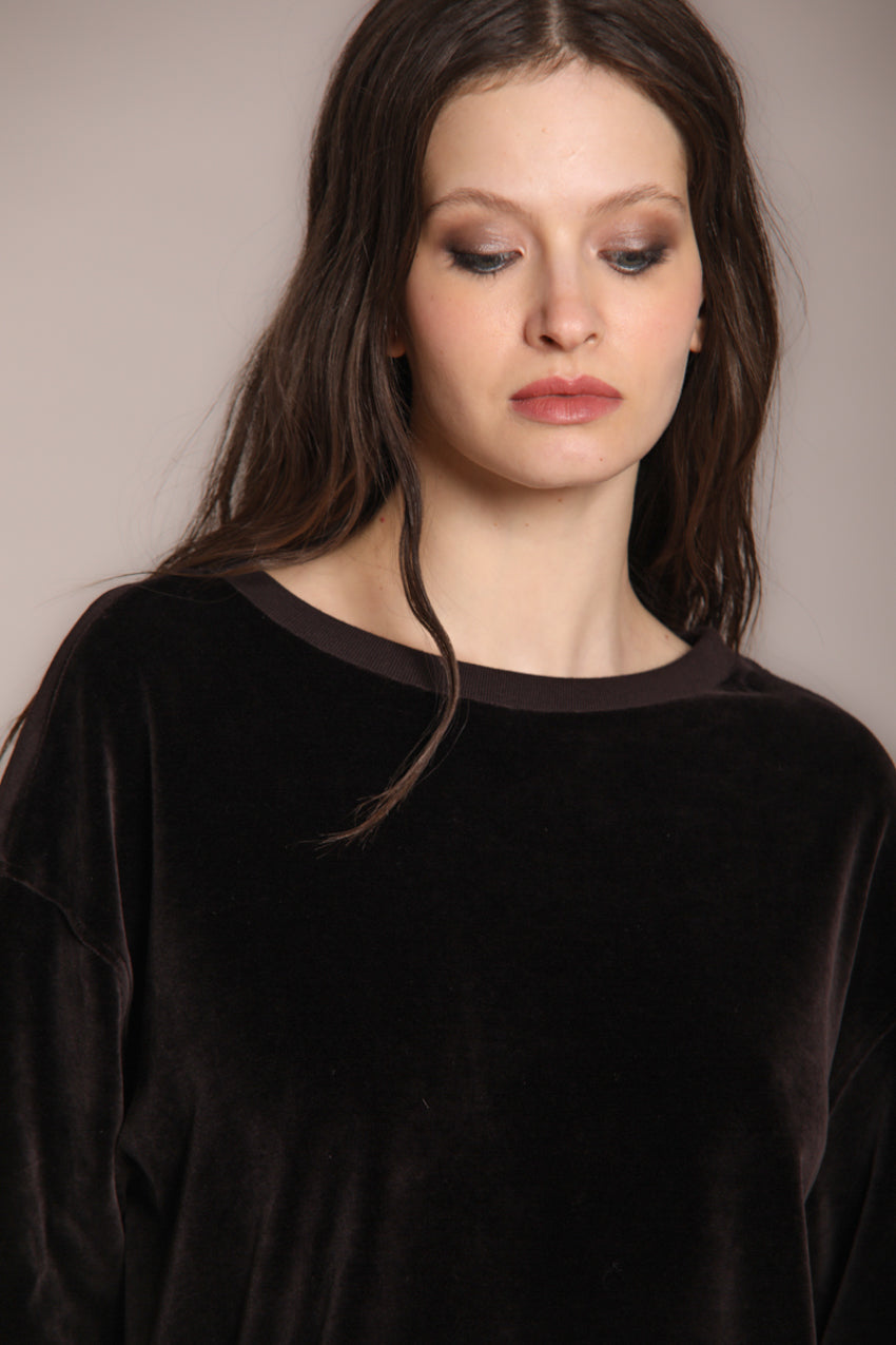 Foto 2 Beverly felpa donna in jersey velluto