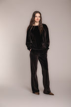 Foto 3 Beverly felpa donna in jersey velluto