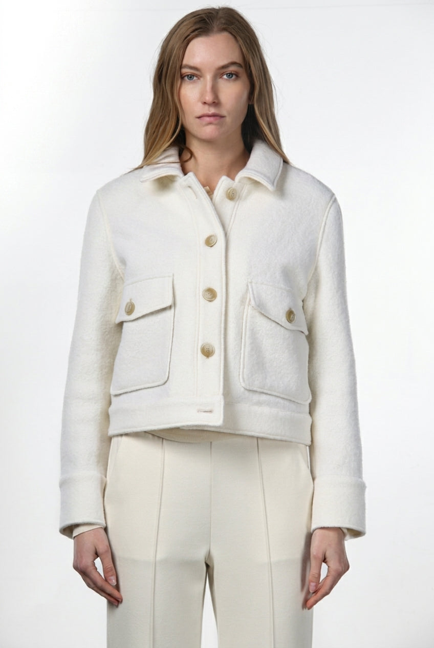 Odette Damenjacke aus Wollbouclé