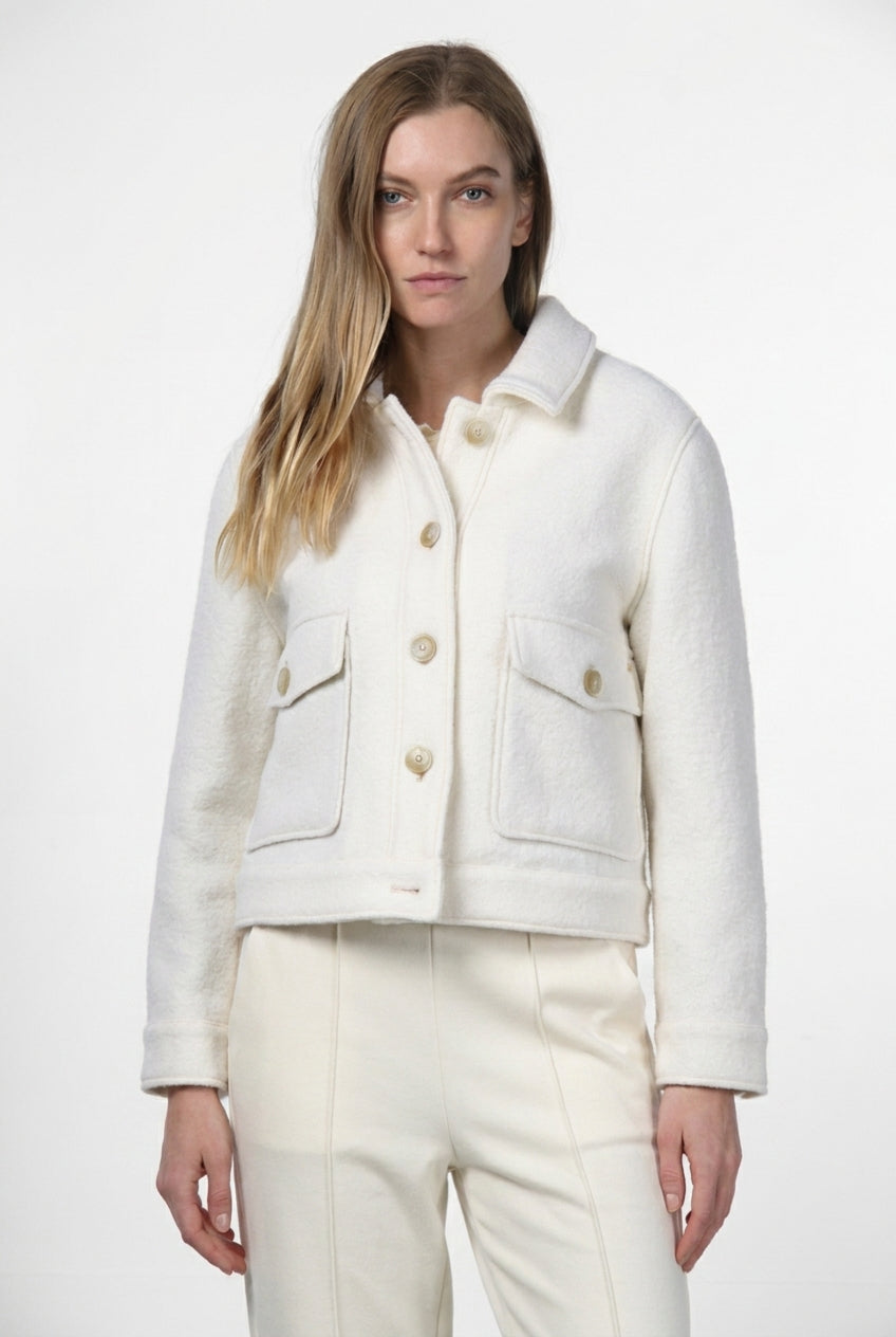 Odette Damenjacke aus Wollbouclé