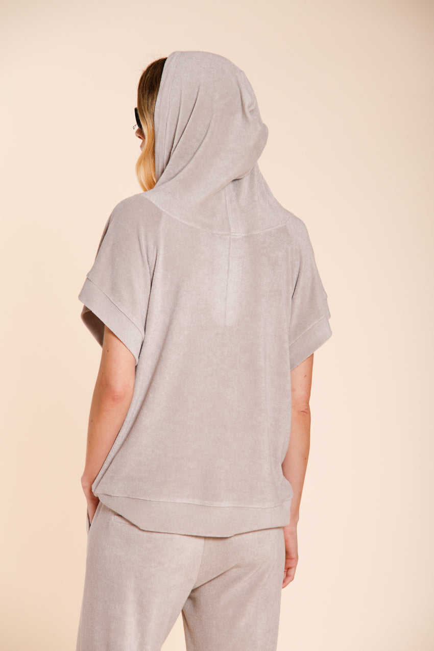 Marta felpa donna a manica corta in jersey spugna