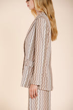 Irene blazer femme en jersey motif à rayures