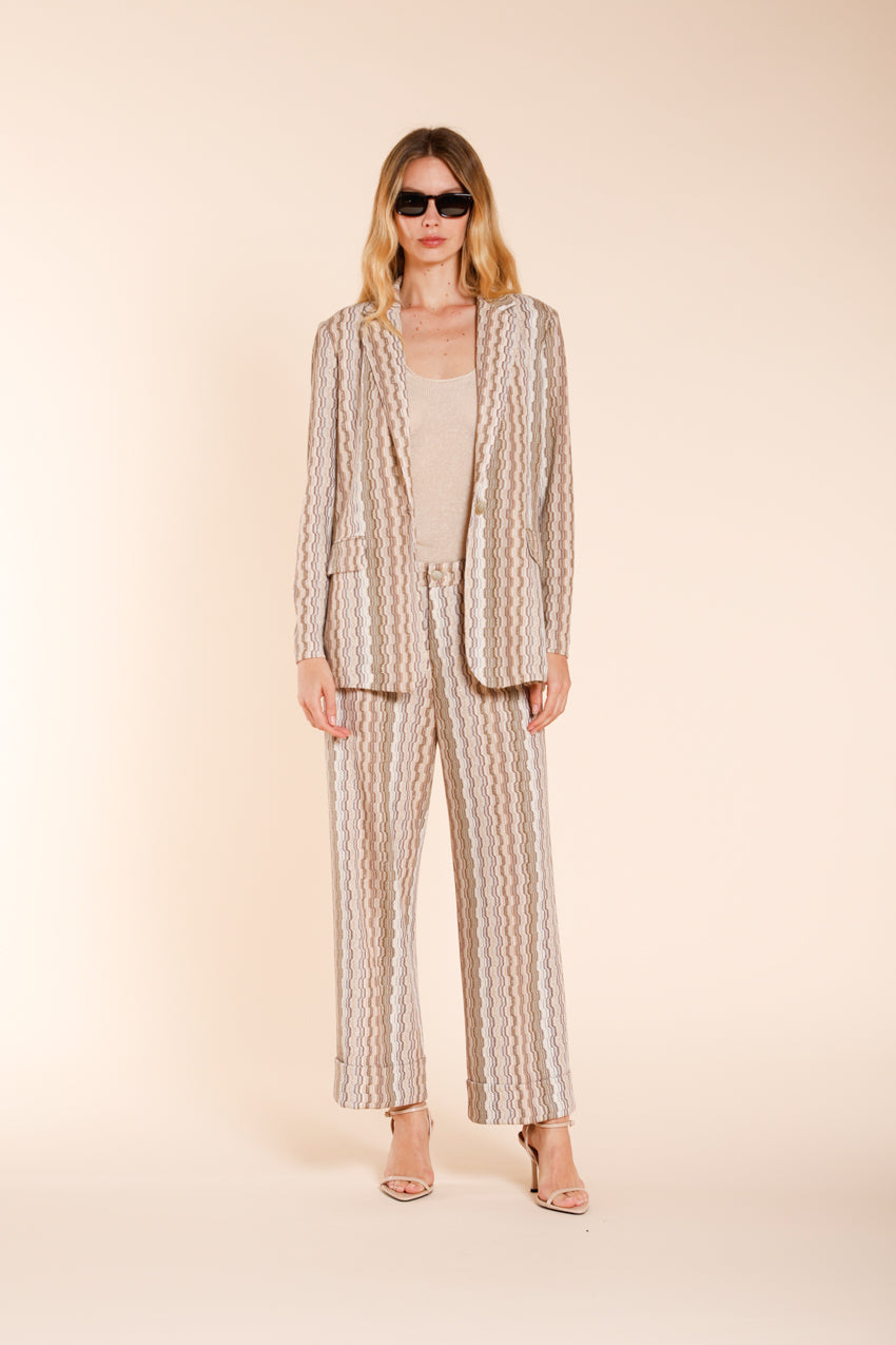 Irene blazer femme en jersey motif à rayures