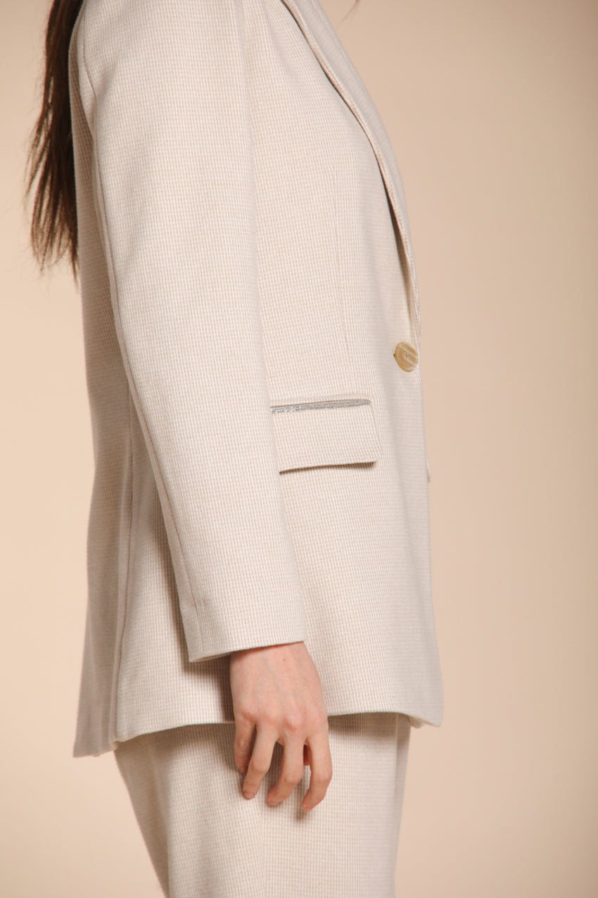 Foto 4 Irene blazer donna in jersey trama puntino