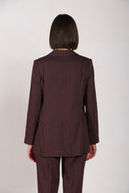 Irene women's blazer in linen and viscose blend canvas