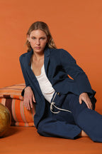 Irene Blazer Damen in Leinen und Baumwolltwill