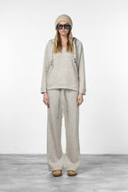 Hoodie Damen-Sweatshirt aus Jersey in Strickoptik