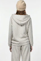 Hoodie Damen-Sweatshirt aus Jersey in Strickoptik